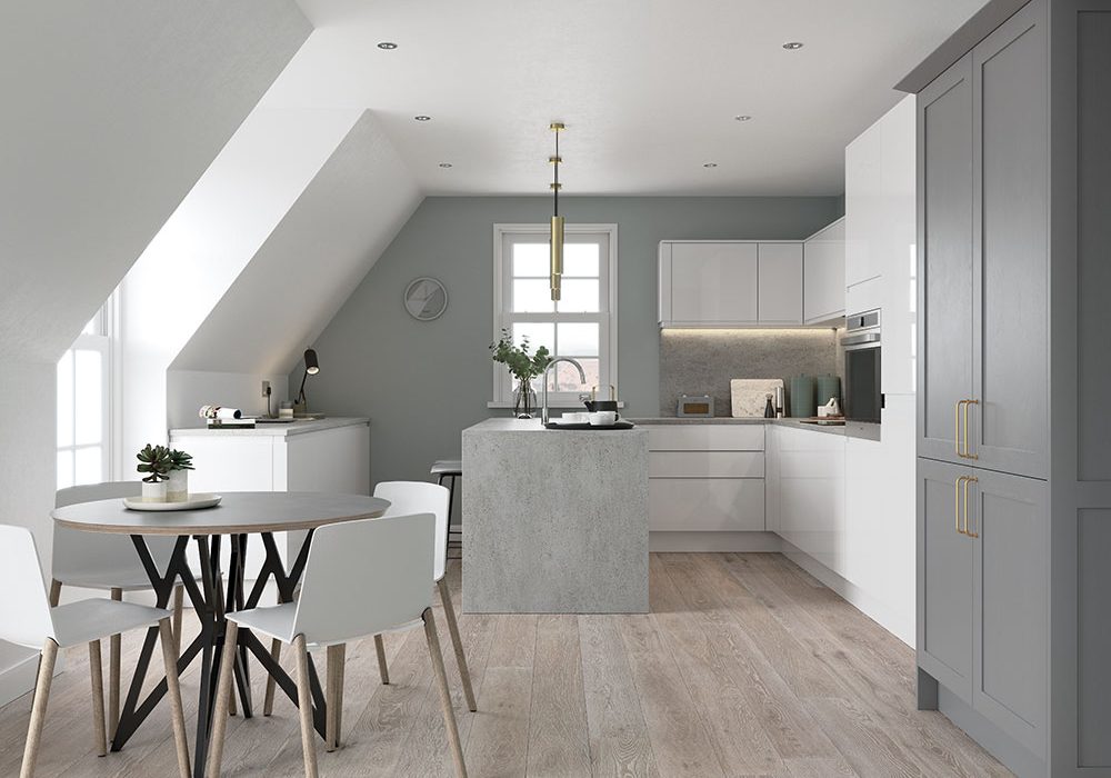 Kitchens_Homefront_BreraGloss_White_Thornham_DustGrey_Cameo_3